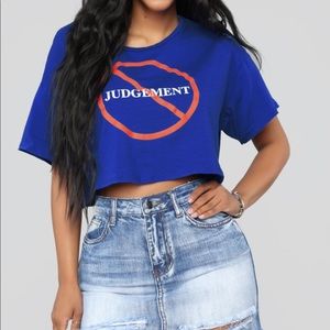 Don’t Judge Me crop tee
